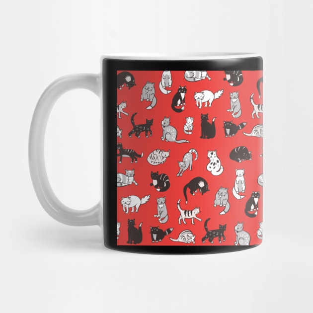 Pattern cute cats lovers by Flipodesigner